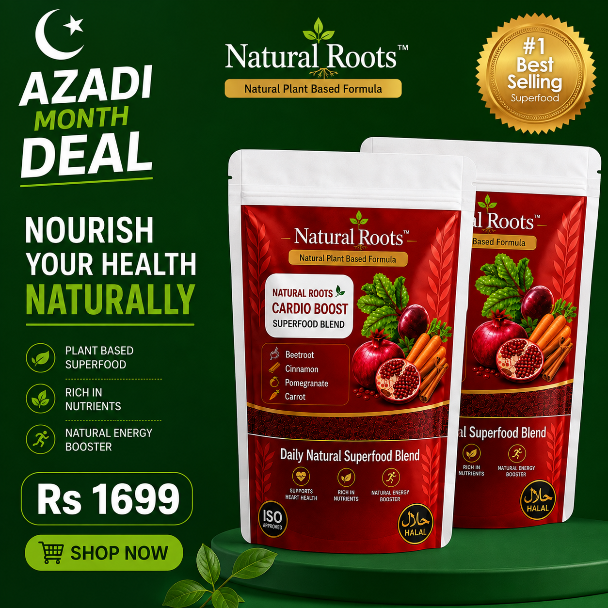 Natural Roots : Cardio Boost Azadi Offer